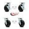 Service Caster 6 Inch Polyolefin Caster Set with Roller Bearings 4 Swivel Lock 2 Brake SCC SCC-30CS620-POR-TLB-BSL-2-BSL-2 - alternate 4